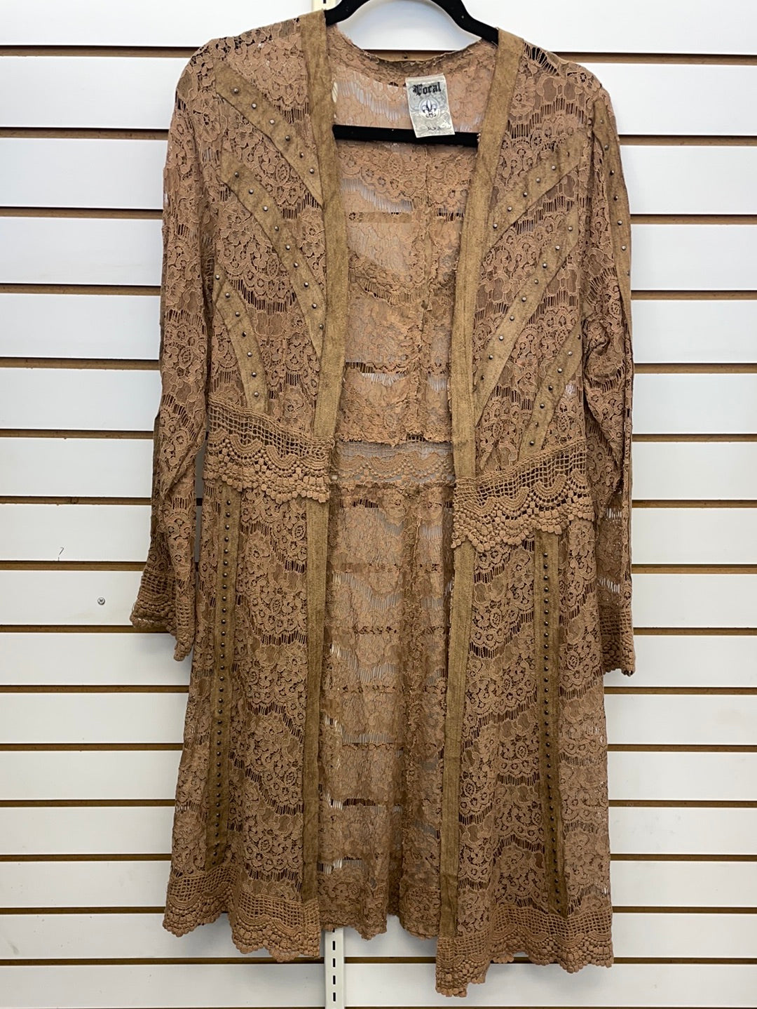 Vocal Lace Jacket with Studded Suede Details