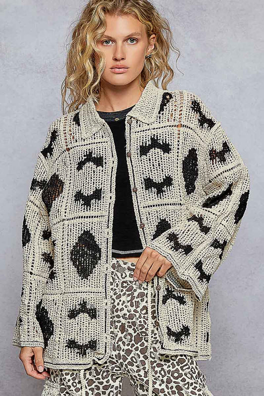 POL  One Size Crochet Button Top