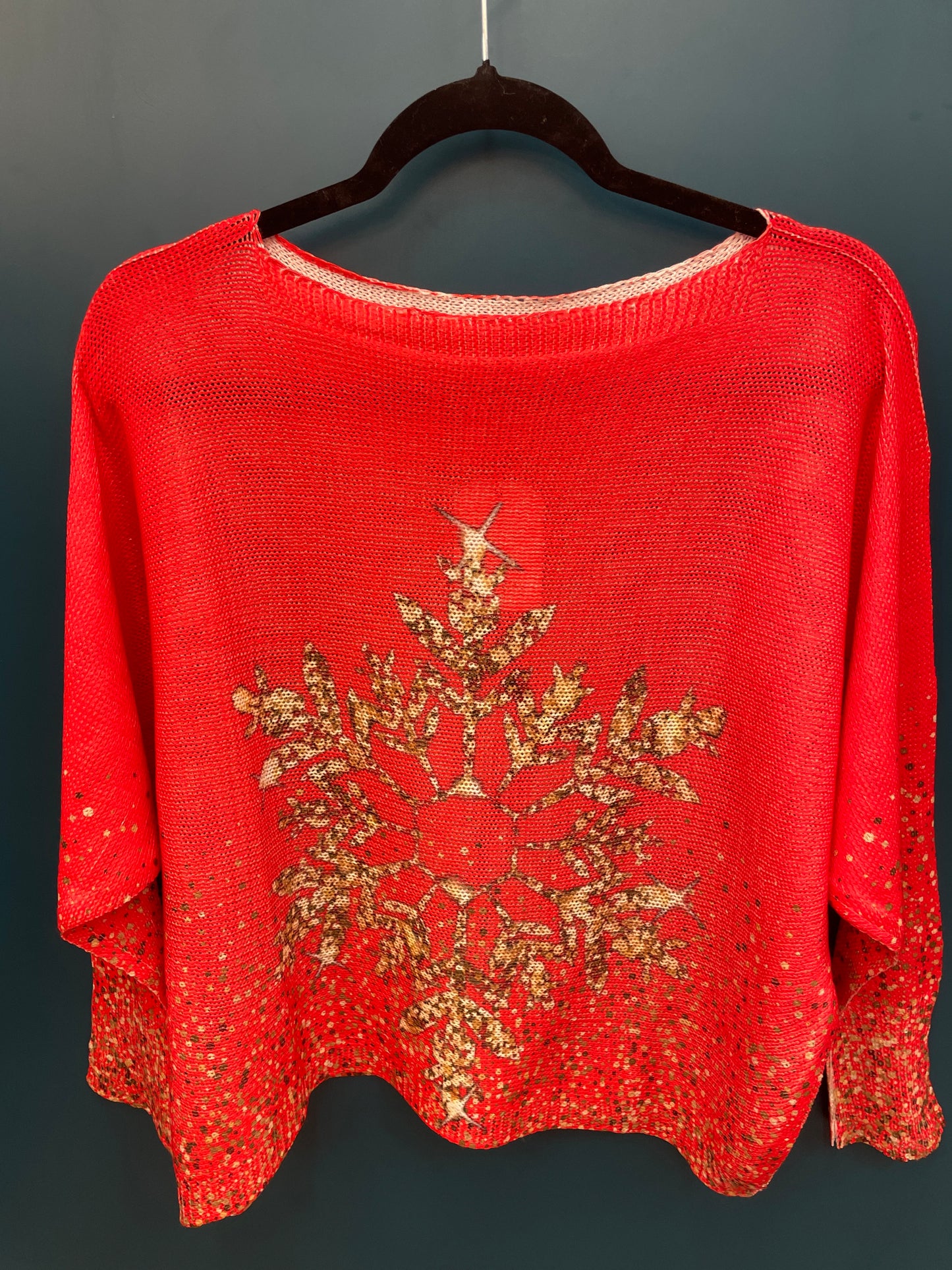 Yolly Red Holiday Star Top