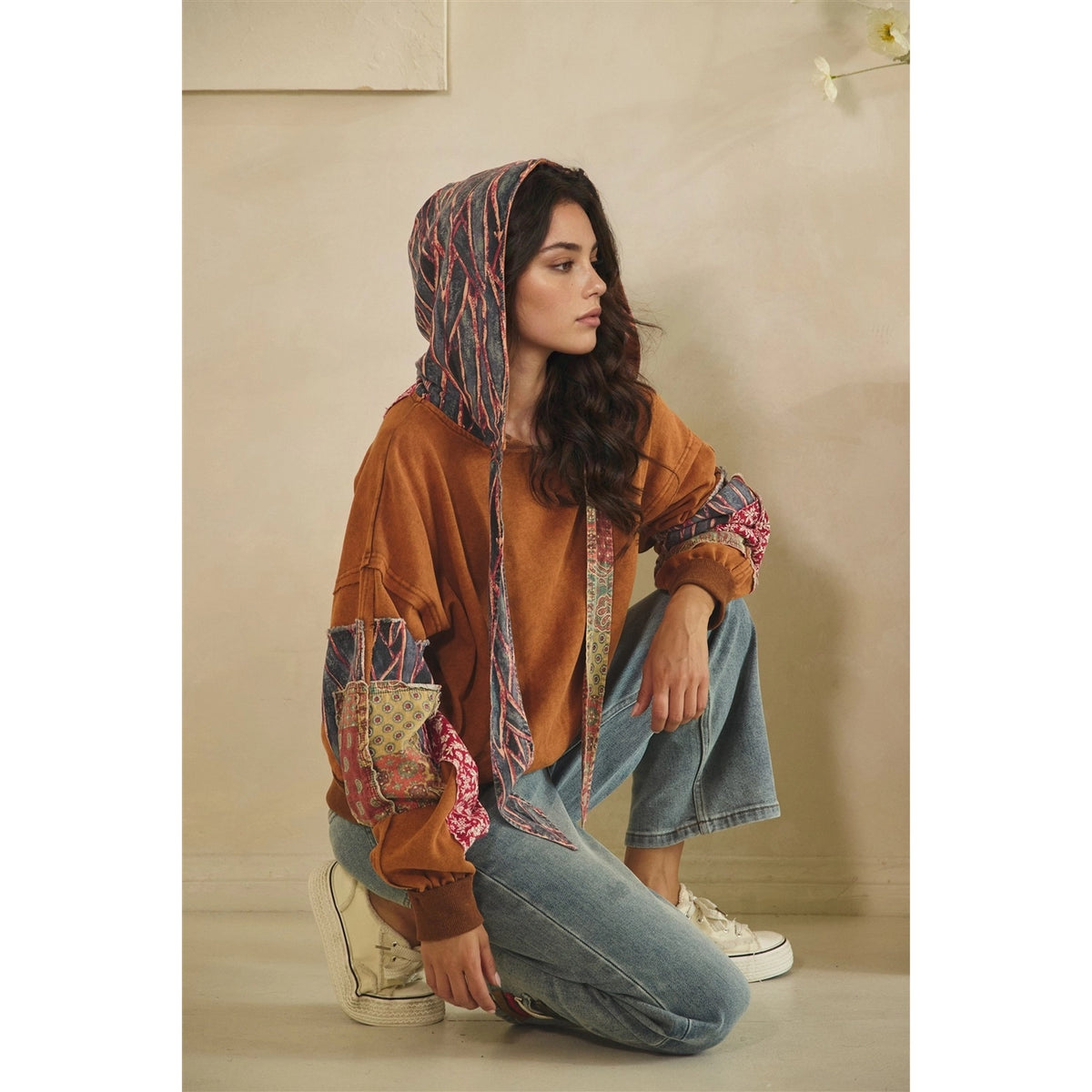 Oli & Hali French Terry Hoodie W/Printed Flat String