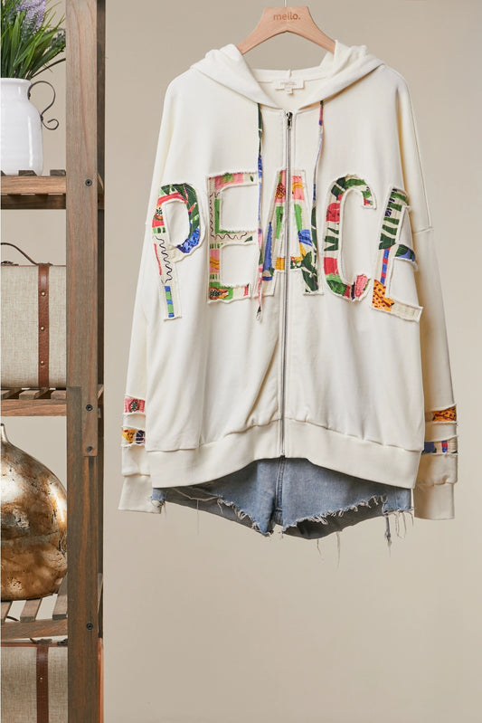 Mello Peace Detail Hooded Sweatshirt