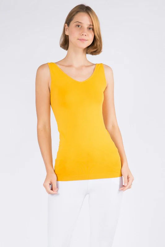 Yelete Reversible V Or U Neck Seamless OS/Plus Tank