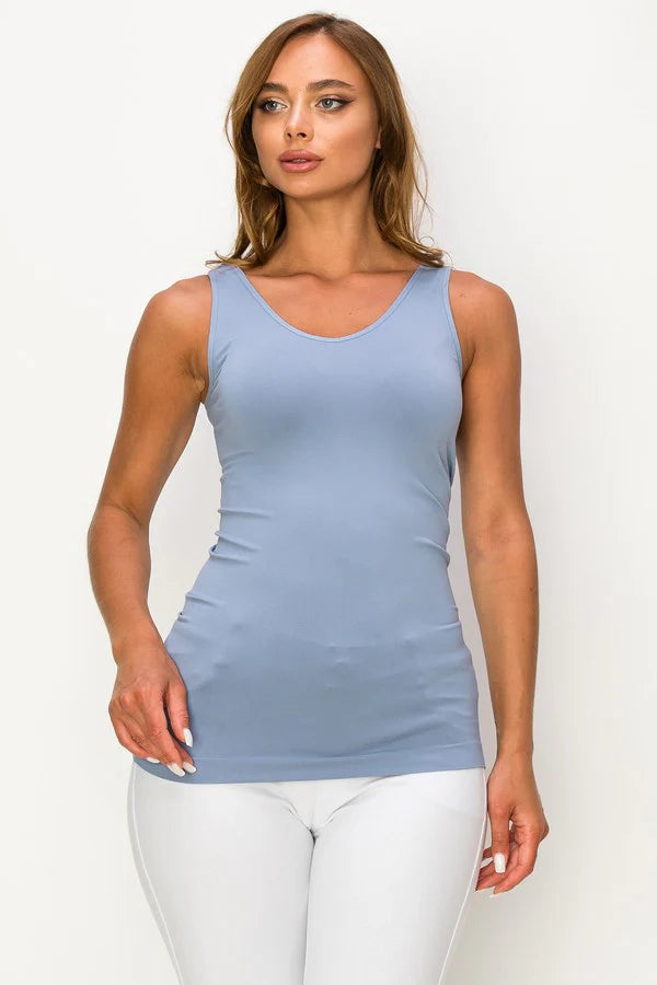 Yelete Reversible V Or U Neck Seamless OS/Plus Tank