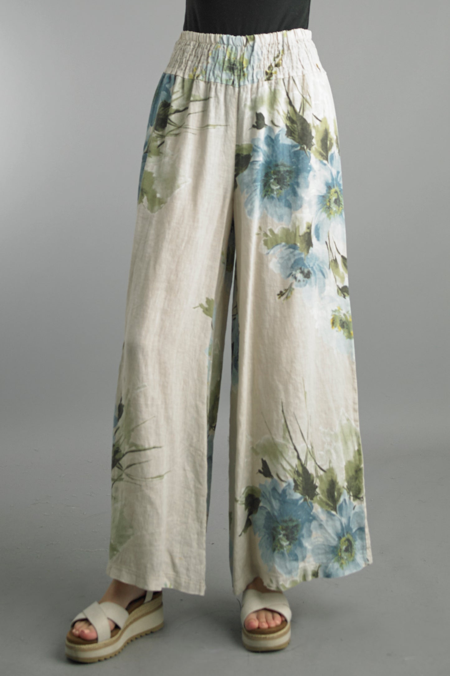 Tempo Paris Smocked Print Pants