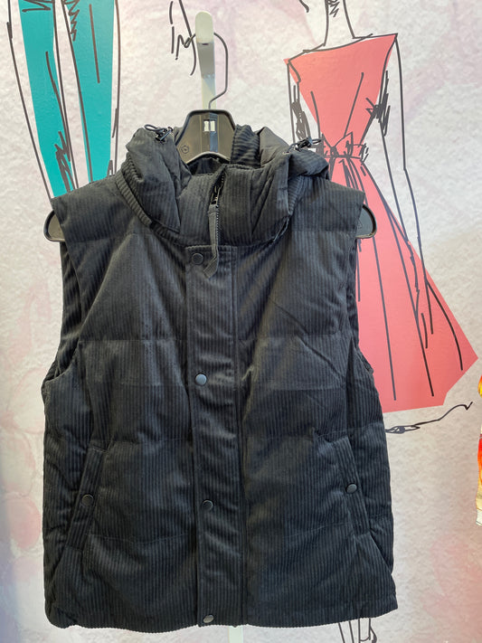 Anorak Wide Puffer Vest With Hood