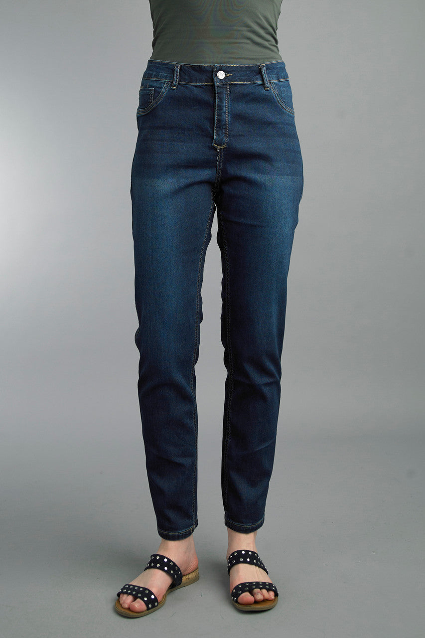 Tempo Navy Floral Reversible Pants