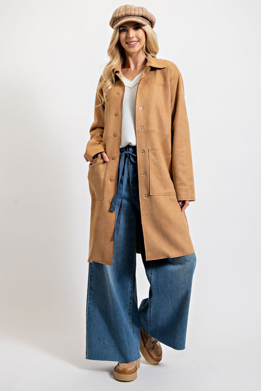 Easel Faux Midi Jacket