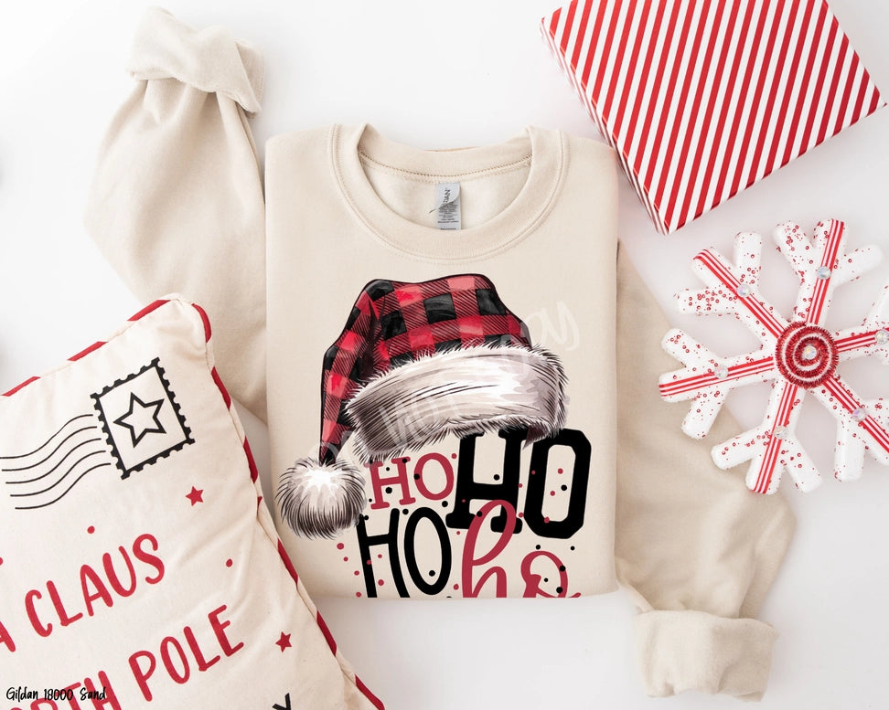 Ho Ho Ho Santa Hat Sweatshirt