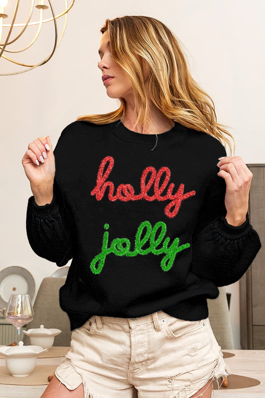 Bibi Holly Jolly Tinsel Metallic Sweater