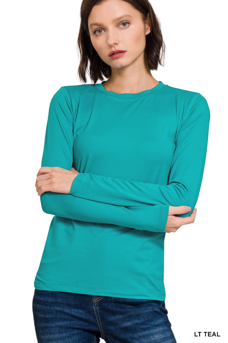 Zenana Brushed Microfiber Long Sleeve Tee