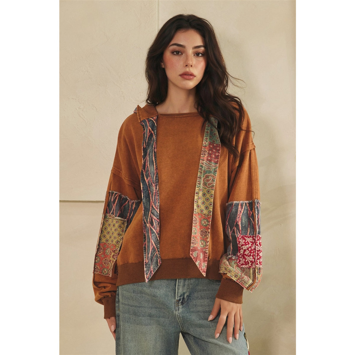 Oli & Hali French Terry Hoodie W/Printed Flat String