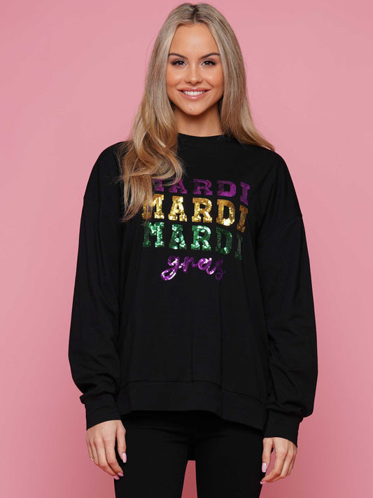 ATW Long Sleeve Mardi Gras Top