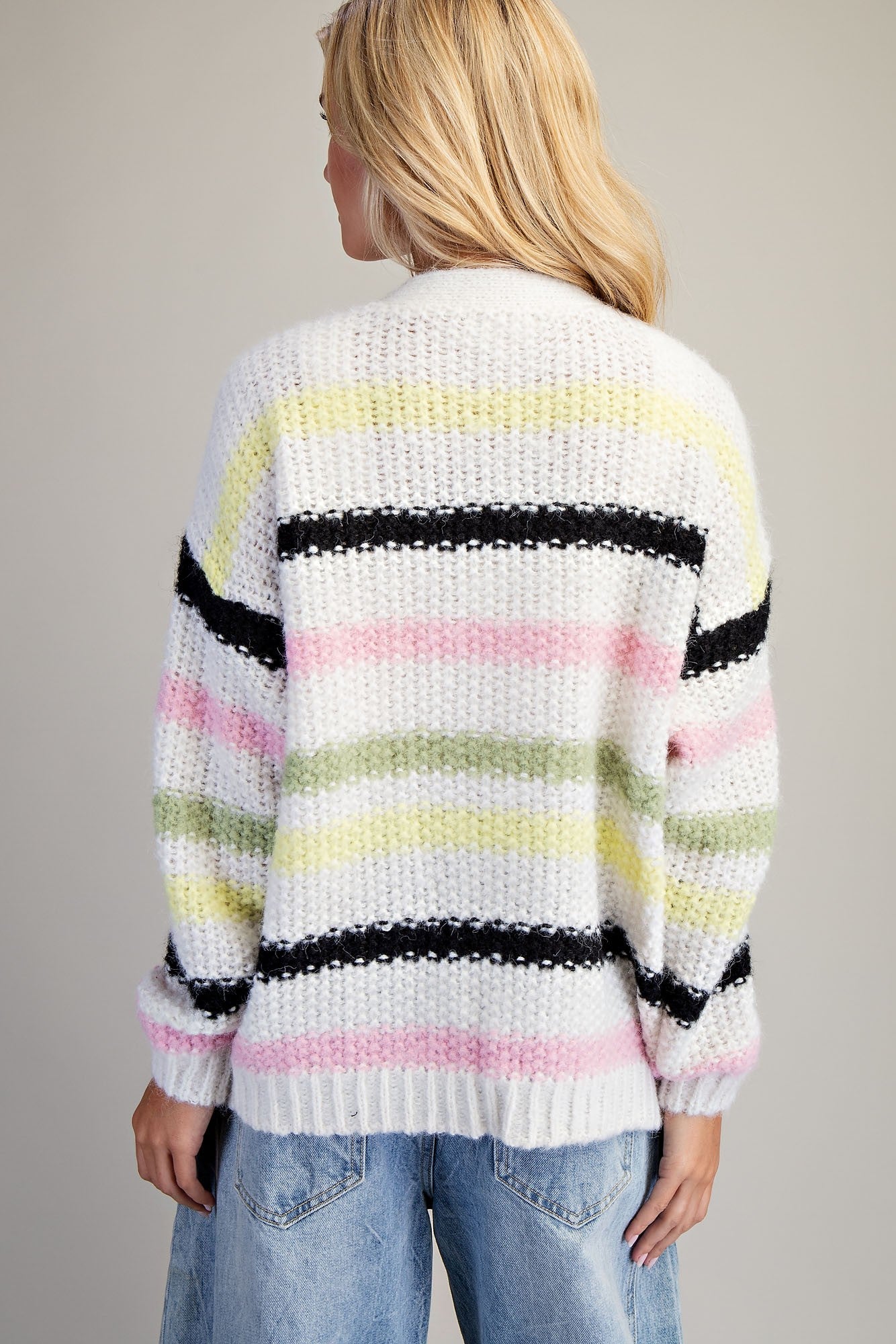 ee:some Multi Color Stripe Cardigan