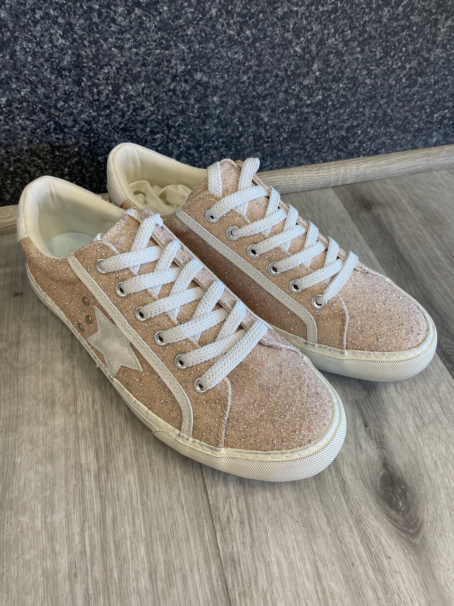 Hey Girl Glitter Star Sneakers