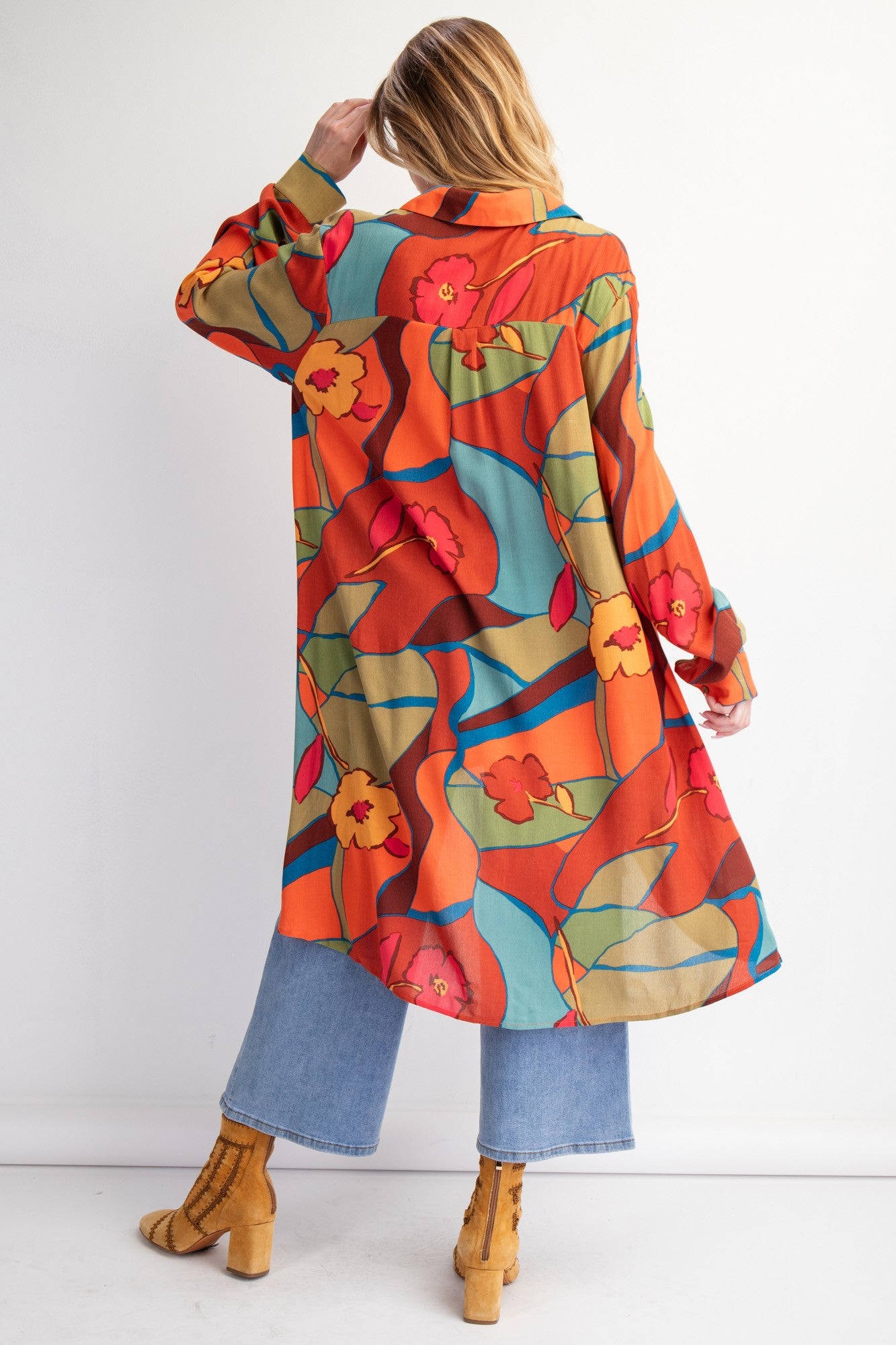 Easel Printed Rayon Duster