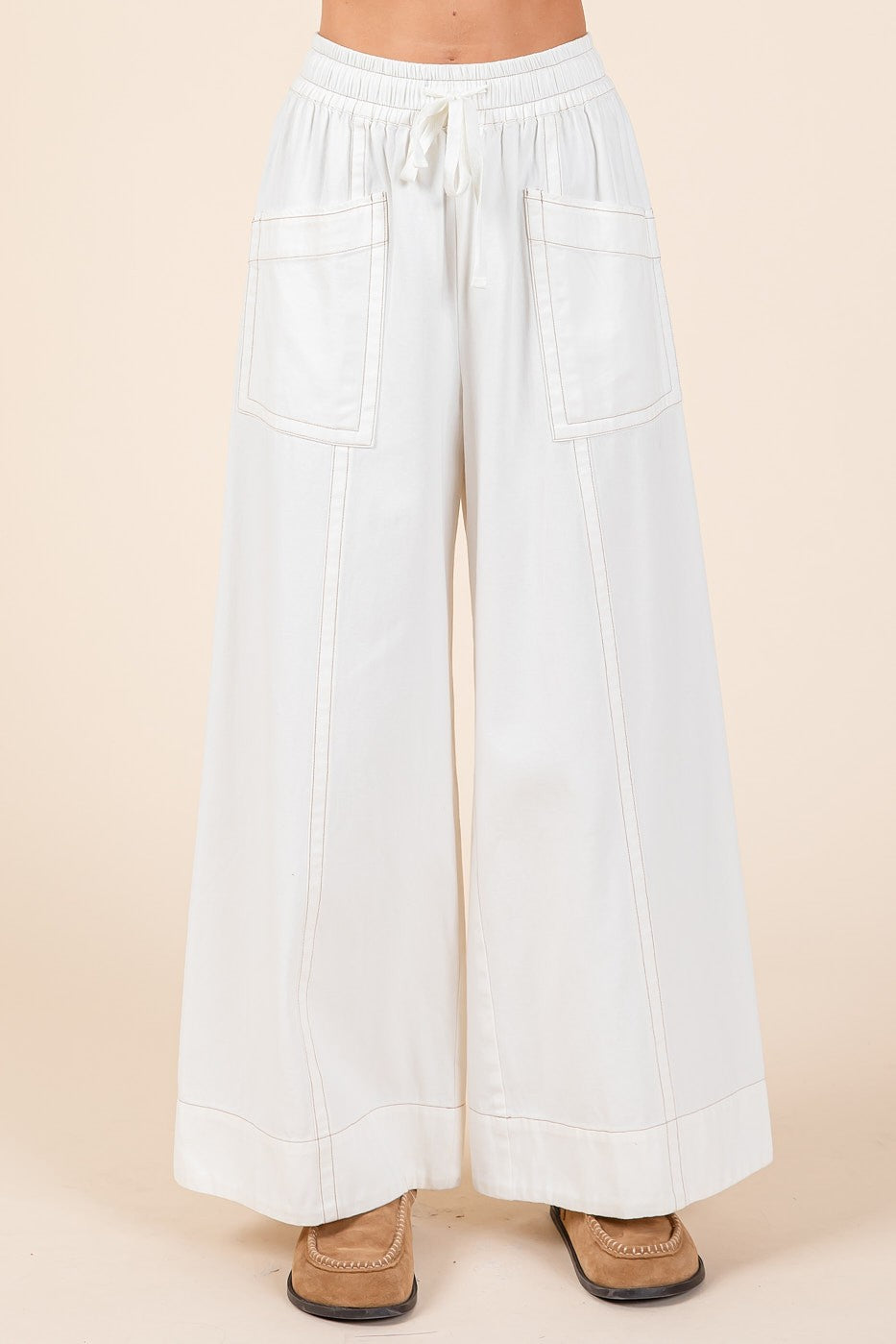 Mittoshop Cotton Twill Woven Wide Leg Pants