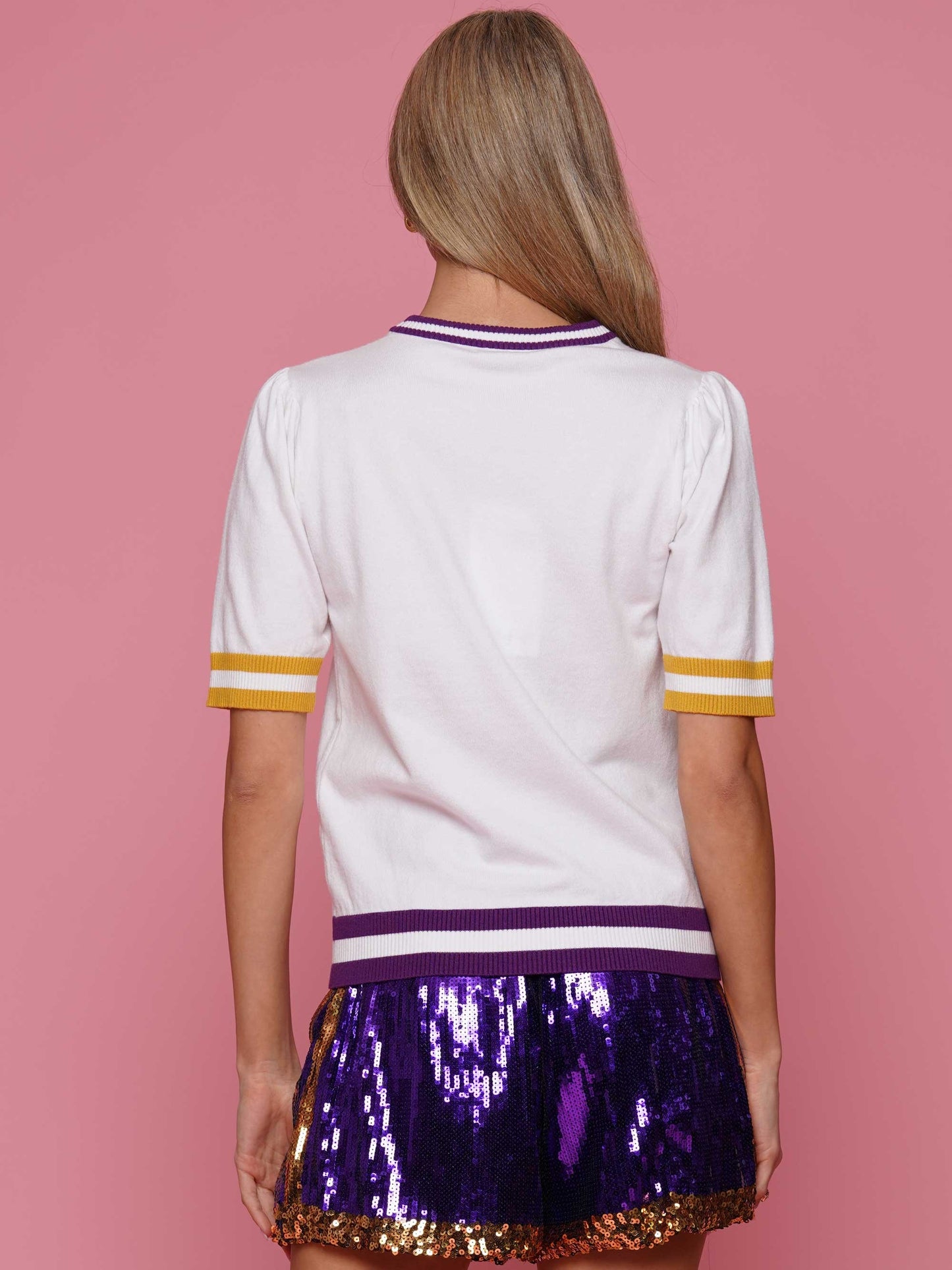 ATW Mardi Gras Short Sleeve Sweater