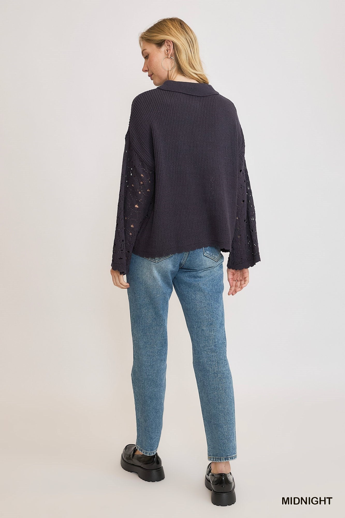 Umgee Crochet Knit Cardigan