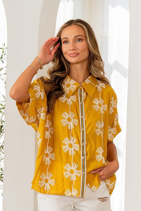 Sew In Love Dolman Boxy Flower Top