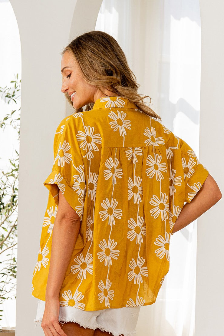 Sew In Love Dolman Boxy Flower Top