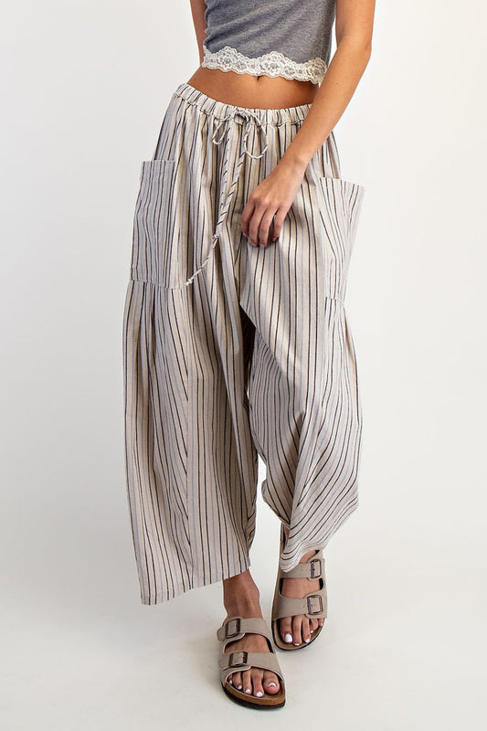 Cotierra Wide Leg Stripe Leg Pants