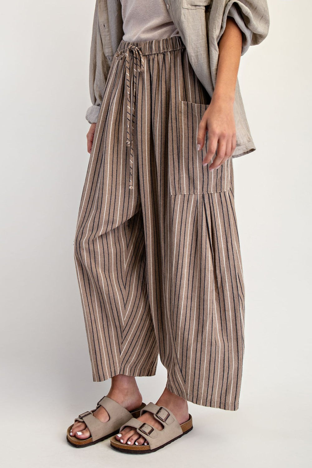 Cotierra Wide Leg Stripe Leg Pants