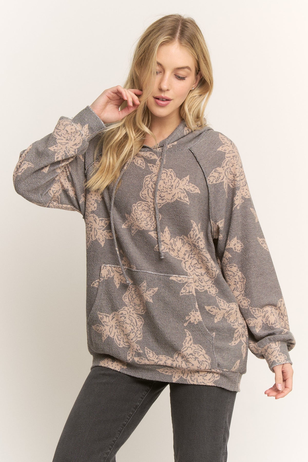Heimish Multi Print Drawstring Hoodie