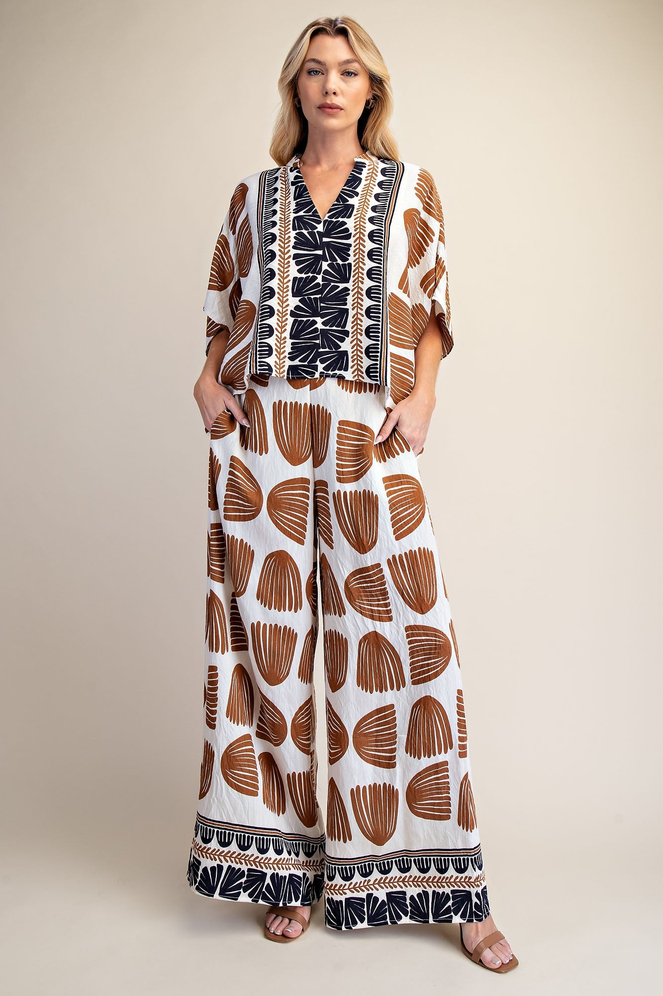 Glam V-Neck Short Sleeve Oversized Top