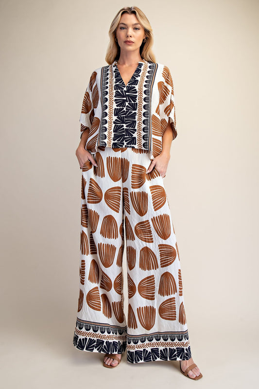 Glam V-Neck Short Sleeve Oversized Top