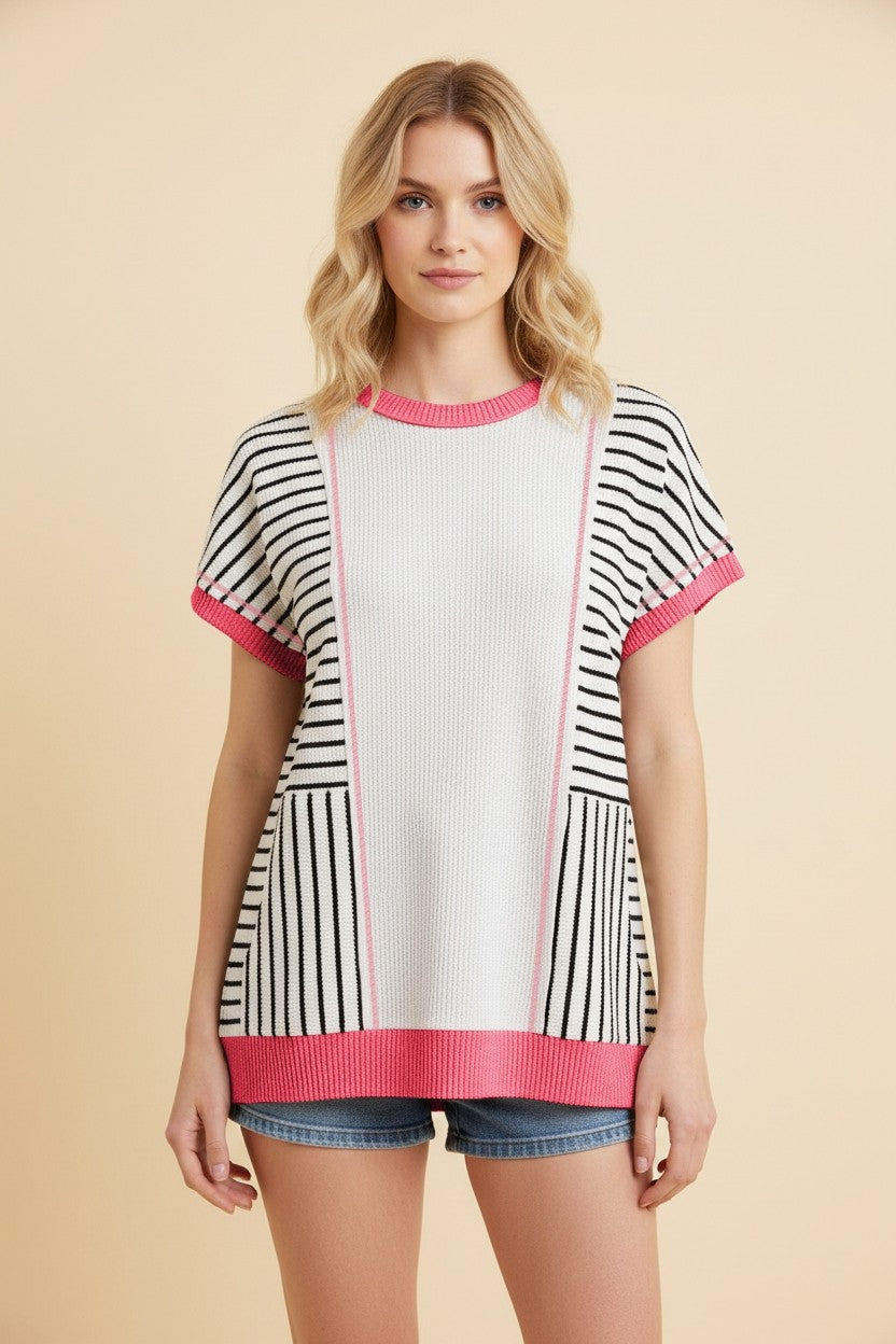 Heimish Textured Ribbed W/Pockets Top