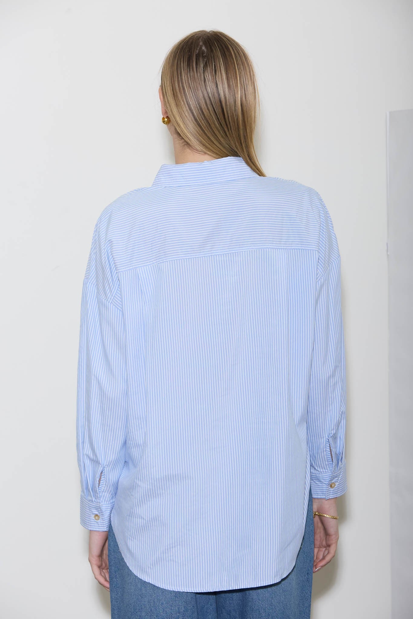 The Work Shop Stripe Button Down Blouse