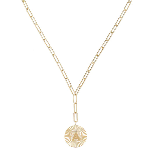 Natalie Wood Lariat Initial Necklace