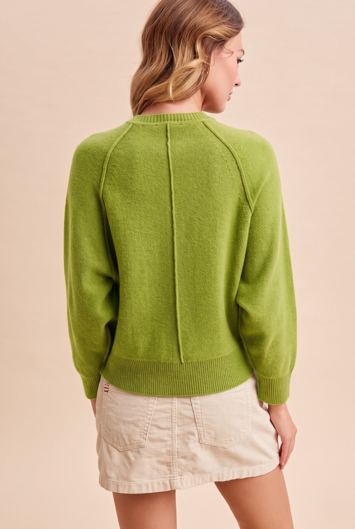 Anniewear Wool Melange Sweater Raglan Pullover