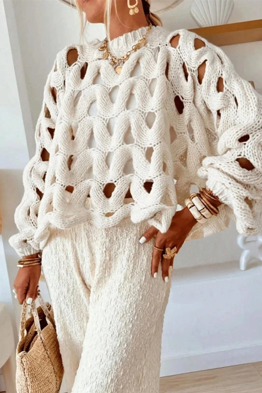 Mccolin Open -Knit Pullover Sweater