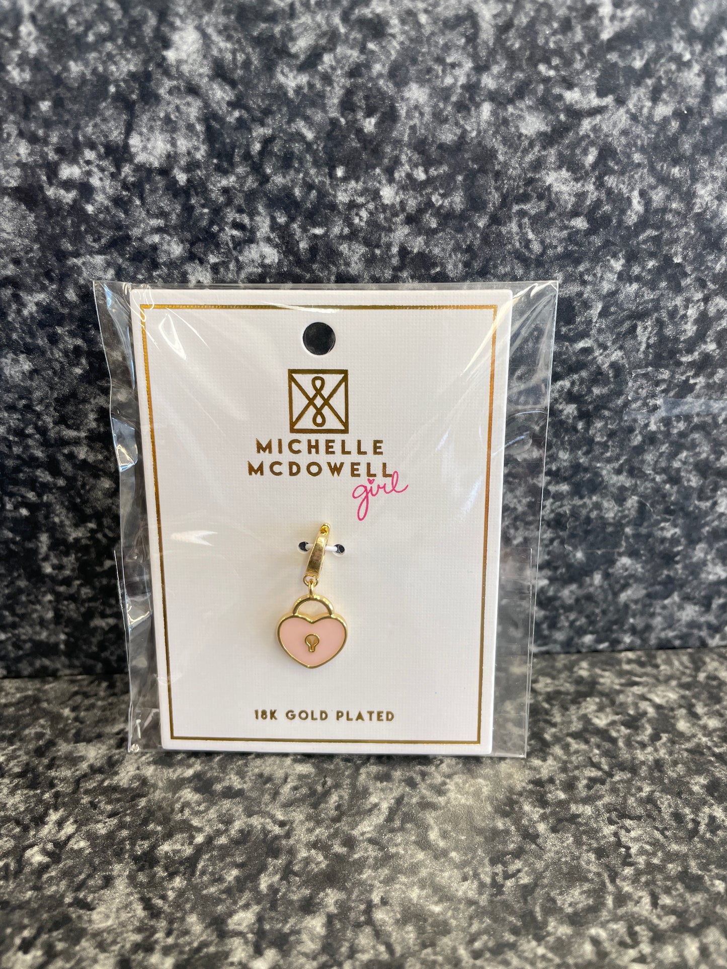 Michelle McDowell Pink Heart  Girl Charm