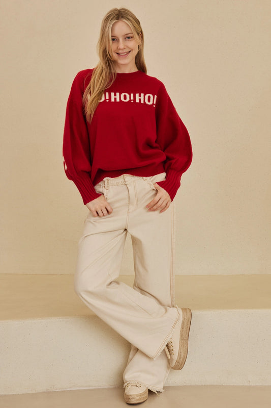 Mello Christmas Sweater With Lettering