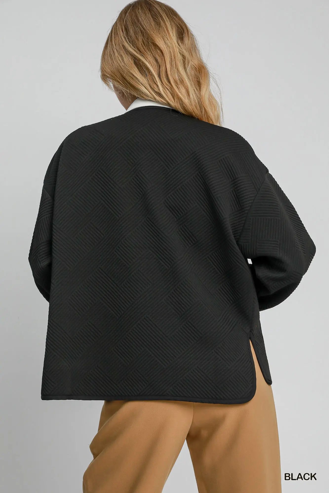 Umgee Textured Jacquard Jacket