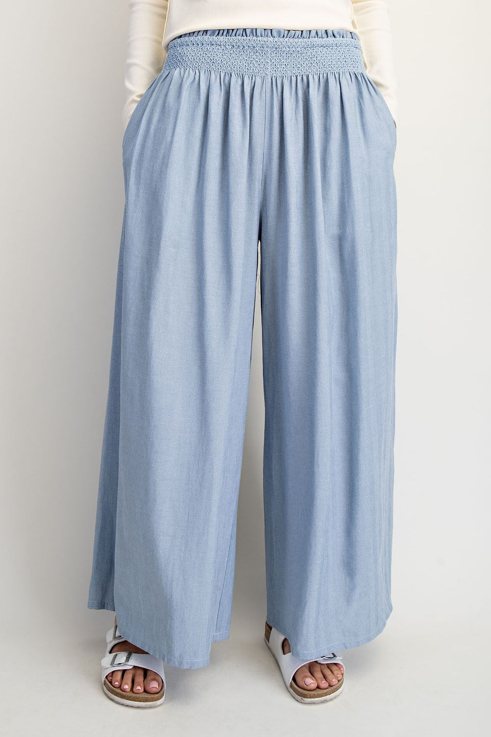 Cotierra Linen-Blend Wide Leg Pants