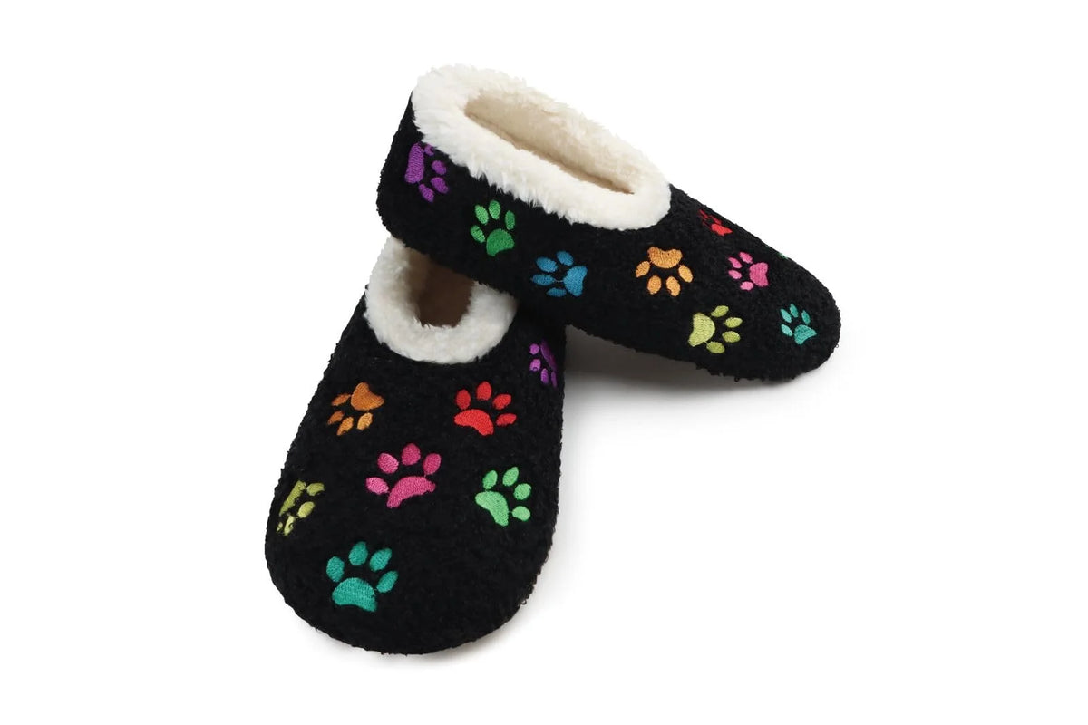 Snoozies Mini Paws Embroidery Slippers