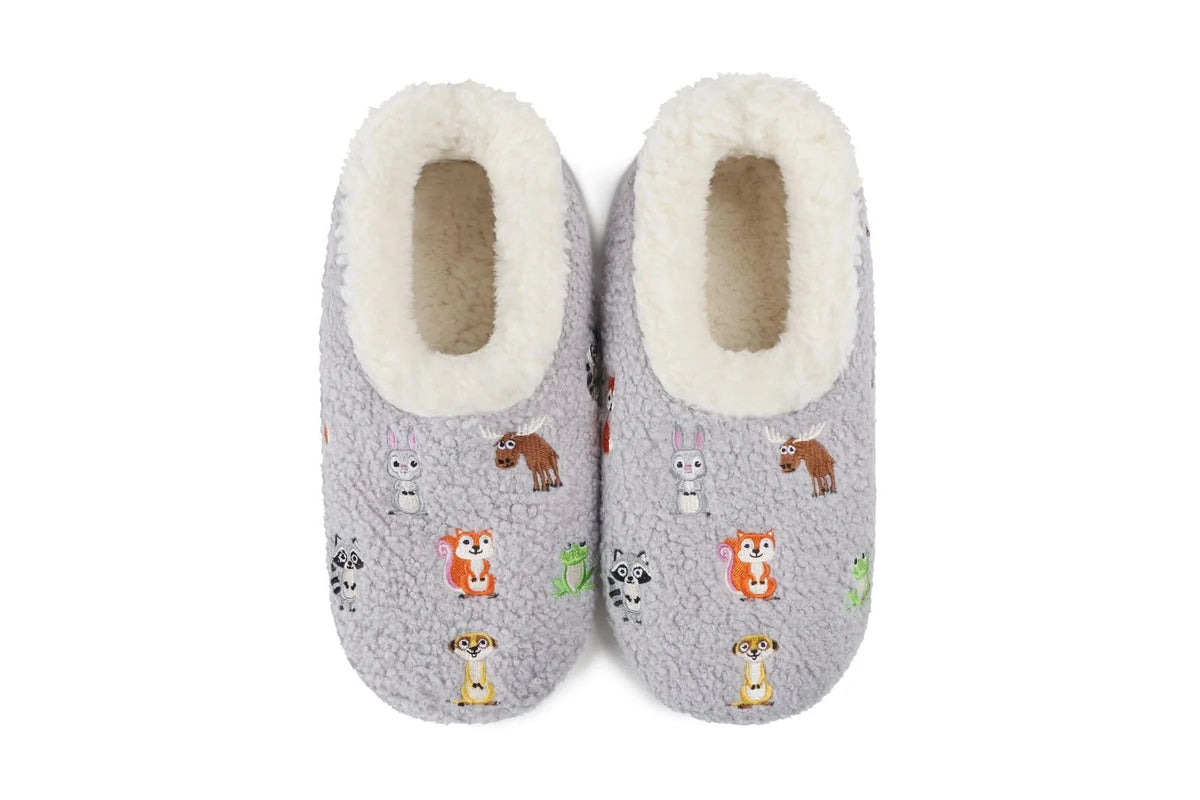Snoozies Mini Paws Embroidery Slippers