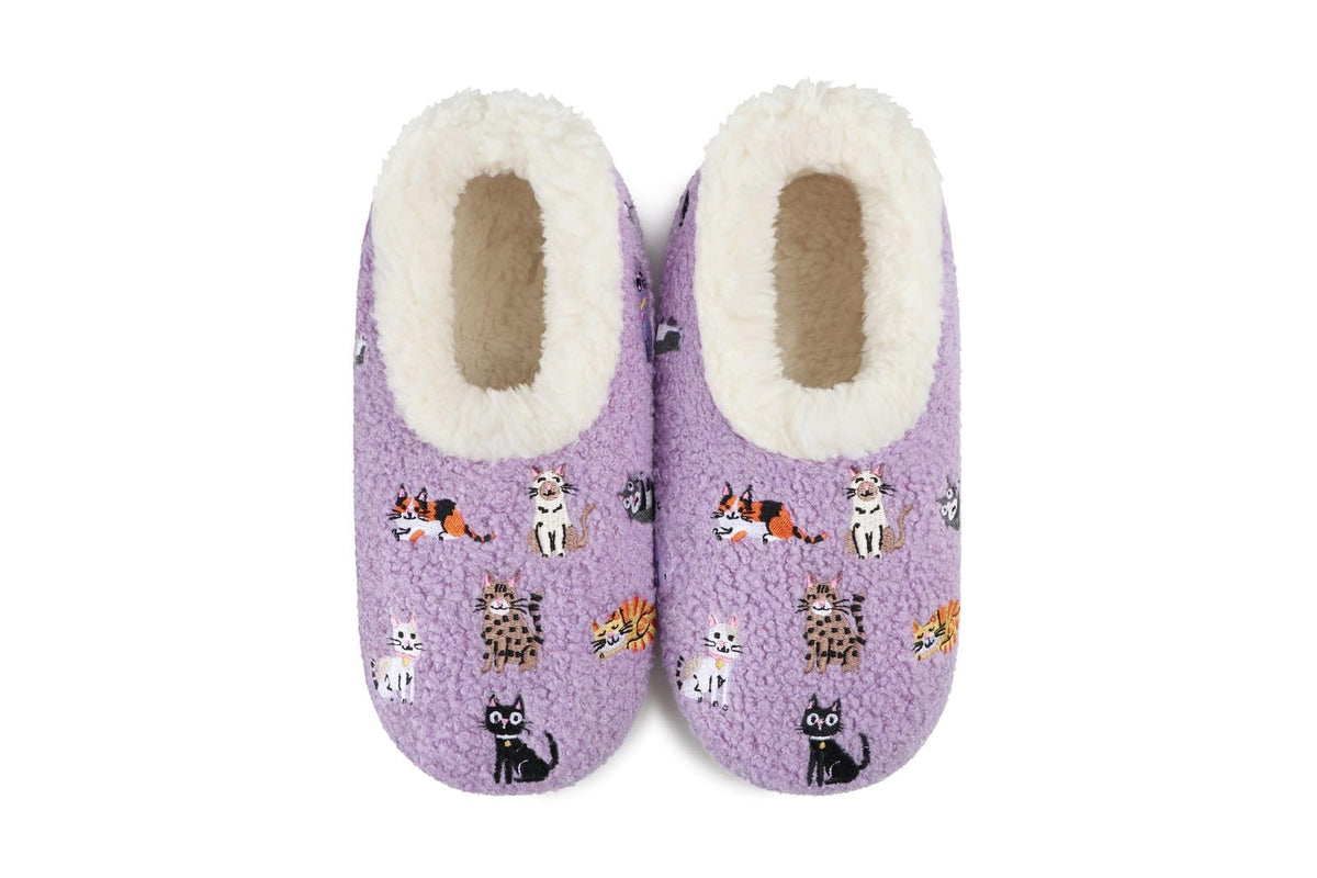 Snoozies Mini Paws Embroidery Slippers