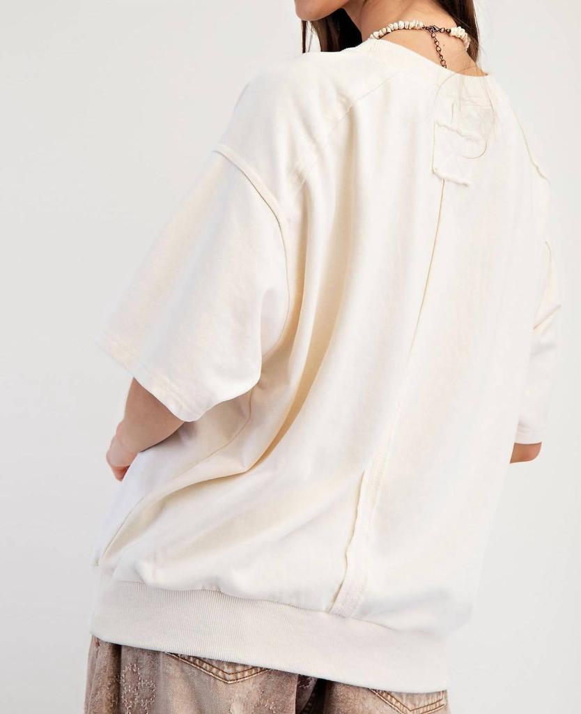 Easel USA Terry Knit Top