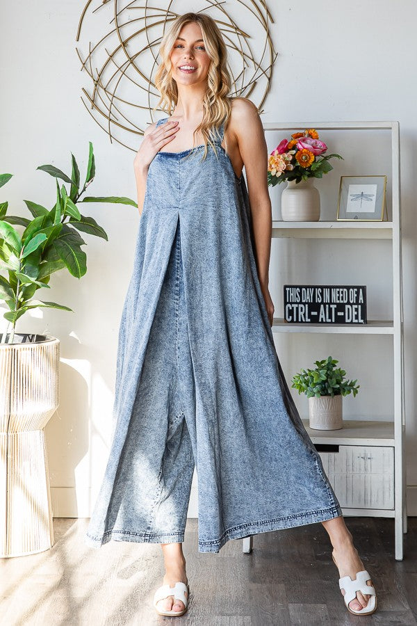 Oli & Hali Pleated Detail Wide Leg Romper