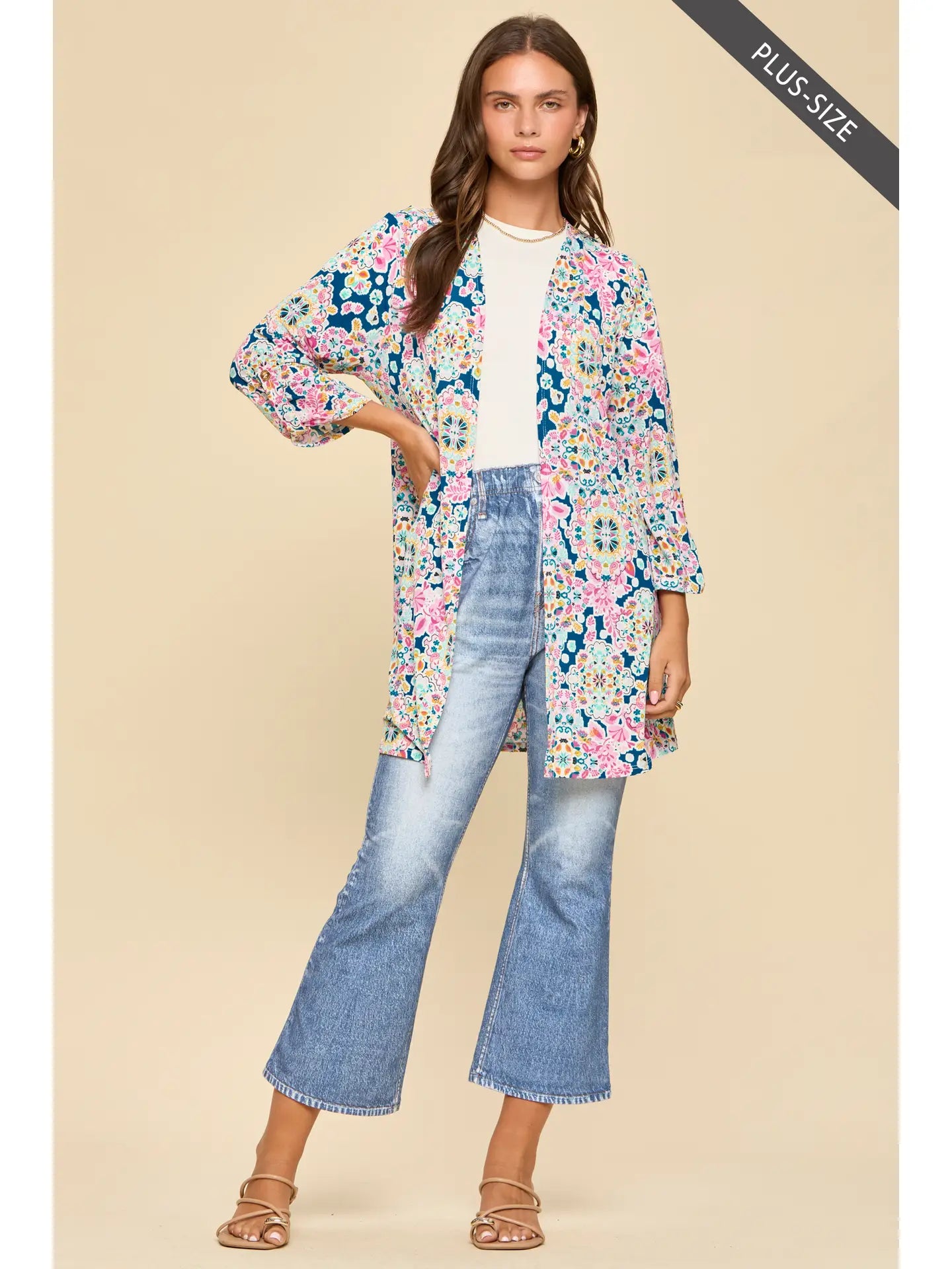 Dear Scarlett   Plus Size Open Front Cardigan