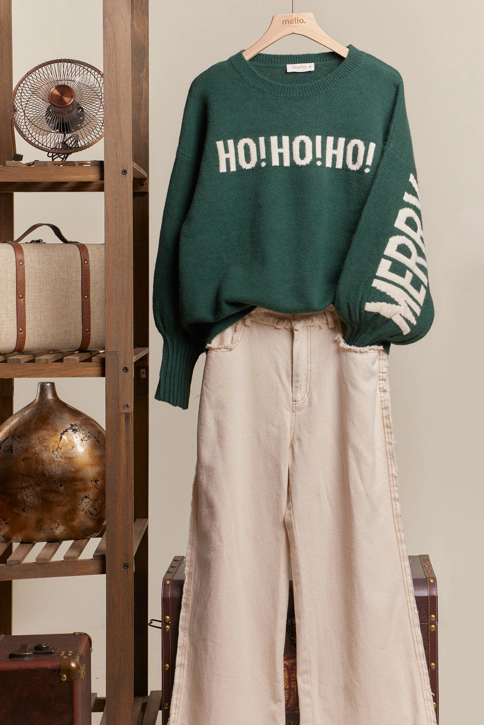 Mello Christmas Sweater With Lettering