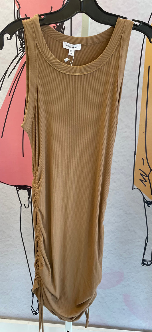 Mittoshop Rib Ruched Side Tank Dress