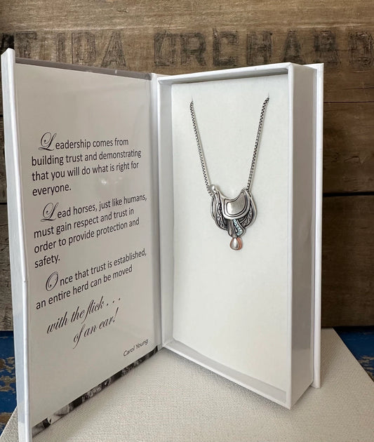 Carol Young Silver Saddle Necklace