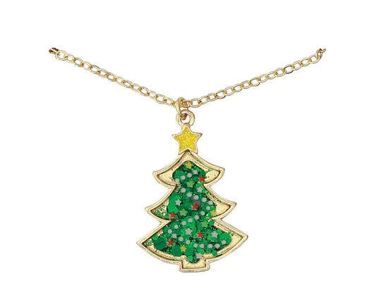 Periwinkle Christmas Tree Necklace