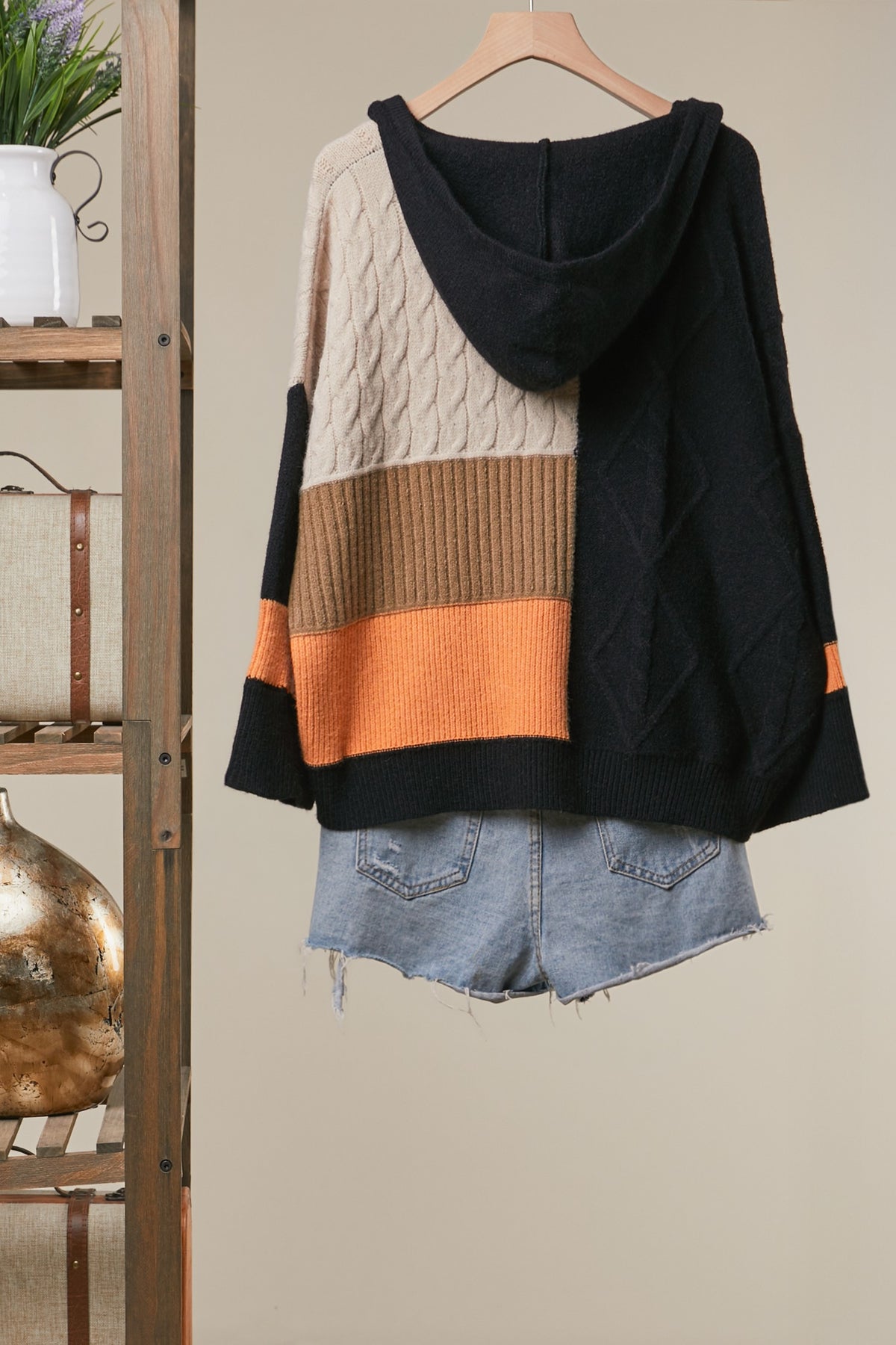 Mello Colorblock Pullover Hoodie Sweater