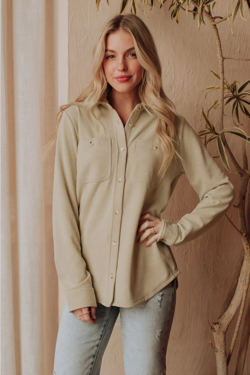 Panache Apparel Lt. Green Soft Button Up